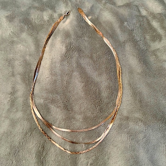 STERLING SILVER.925 MARKED MADE INITALY 3 STRAND NECKLACE 24”